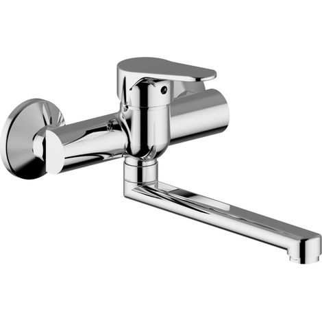 TEOREMA RUBINETTERIA Serie T-Line Miscelatore Monocomando Lavello Da Parete