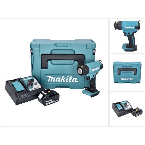Makita DHG 180 RF1J Akku Heißluftgebläse 18 V 550 °C + 1x Akku 3,0 Ah + Ladegerät + Makpac (1/5)