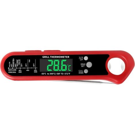 Four de cuisine thermomètre électronique gril rouge (1/4)
