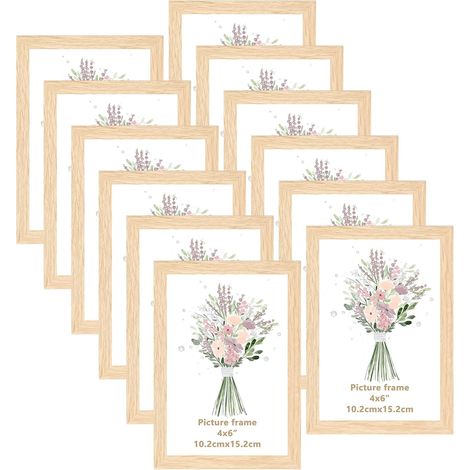 Cadre Photo 10x15 cm bois en PVC, Lot de 12 (1/5)