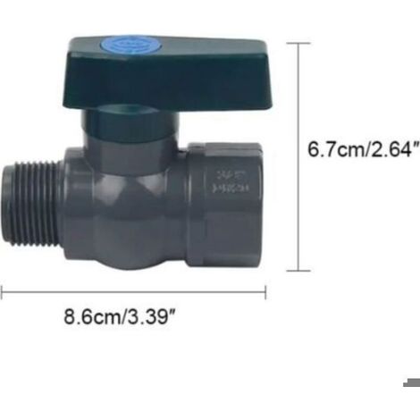 Robinet Pvc - Raccord Vis 3/4 Pouces Avec Bride Et Adaptateur Tuyau - Pour Barils De Pluie Et Reservoirs D'eau - 1 Piece (1/3)