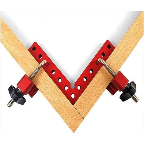 Règle à Angle droit pour le travail du bois Règle de serrage d'angle réglable pour le travail du bois Pinces à Angle droit en alliage d'aluminium Cadre porte-étau (1/5)