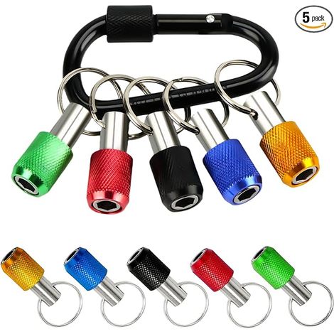 Ensemble de 6 porte-embouts de tournevis hexagonaux à douille de 1/4", adaptés aux clés à chocs, aux outils et aux cadeaux de bricolage. (1/5)