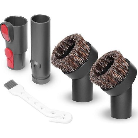 Brosse à poils de cheval pour V6 V7 V8 V10 V12 V15, ensemble brosse à poussière douce de 3,2 cm et adaptateur. (1/5)