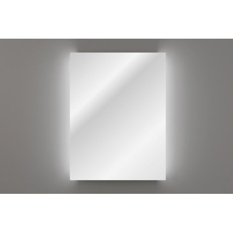 Miroir LED rectangulaire rétroéclairé sur les côtés 60 x 80 cm - Aura - Miroir salle de Bain - Livraison gratuite