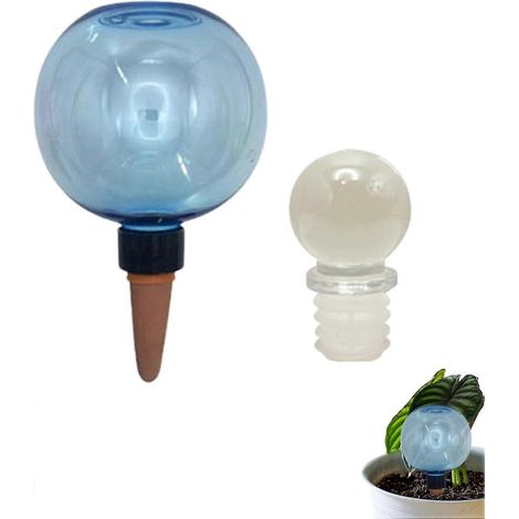 Boules d'arrosage 500 ml avec couvercle système d'arrosage automatique coloré avec picots pour plantes idéal pour les vacances (1/5)