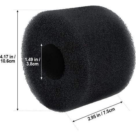S-Union Éponge Filtrante Type S1,Cartouche Filtres de Piscine en Mousse RéUtilisable et Lavable,Filtre en Mousse à Cartouche pour Intex Type S1 Piscine, Aquarium, Spa(6 pièces ) (Noir) (1/4)
