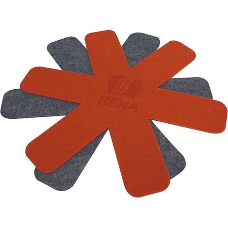 Beka Set aus 2 Schutzfilzen Rot und Grau