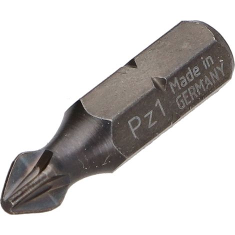 Embout Qualité industrielle 1/4" C6.3 Pozi N°1 Longueur 25 - 1 pièce (1/4)