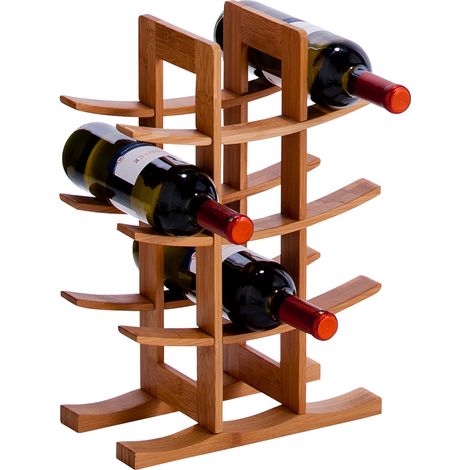 Zeller Collection Elegante portabottiglie in bambù per 12 bottiglie