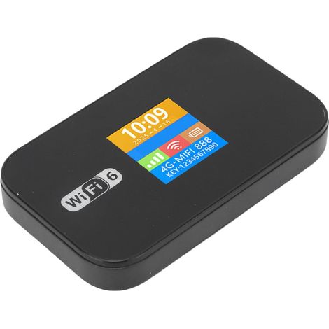 Hotspot Mobile 4G LTE WiFi 6, Routeur de Point D'accès Internet WiFi de Poche avec Batterie 3000 MAh, Prend en Charge 32 Appareils et Itinérance de Données pour Les Voyages (1/5)