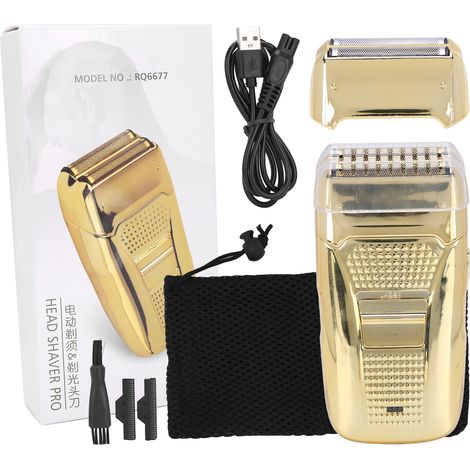 Eosnow Rechargeable Electric Association réciproque de rasoir portable Men de barbe Machine à barbe (or) (1/5)