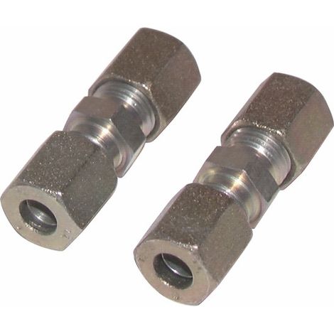 Racor de compresión recto tubo 6mm x tubo 6mm