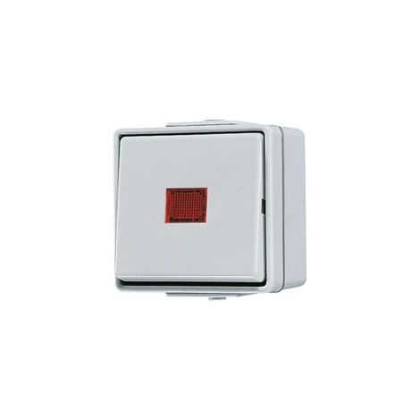 Jung Interruptor basculante de control, Universal Off-Conmutador, AX 250 V , IP 44, WG 600 606 KOW