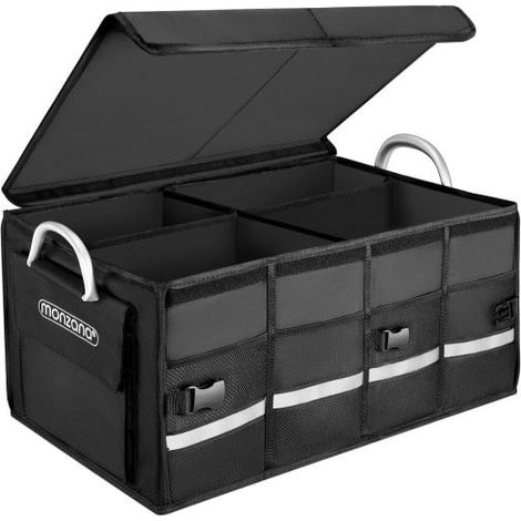 Caisse / sac de Rangement coffre de voiture noir 60x35x30cm