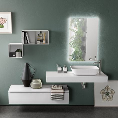 Composizione 4 pezzi YOKA bianco/bianco