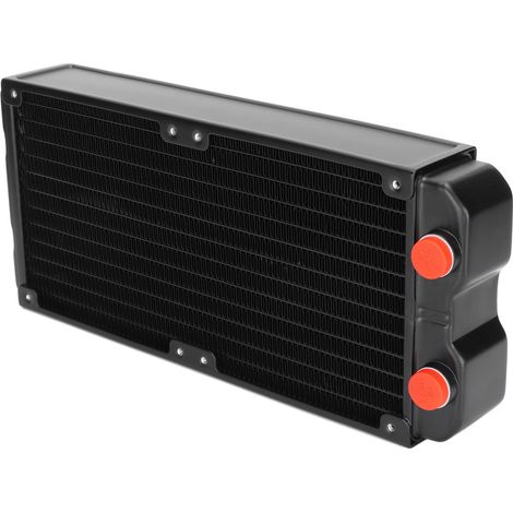 Radiateur de refroidissement liquide double couche 45 mm d'épaisseur G1/4 po, échangeur de chaleur en aluminium, pour ordinateur de bureau