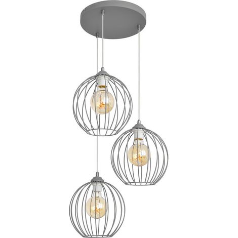 Helam MERCURE Plafonnier Cluster Gris 40cm (1/5)