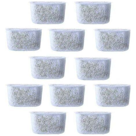 12 Stück Ersatz-Kohlenstoffwasserfilter, Vliesfilter für Kaffeemaschinen