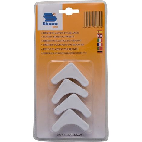PIEDE IN PLASTICA PER SCAFFALE BIANCO/4 P/35 GRIGIO