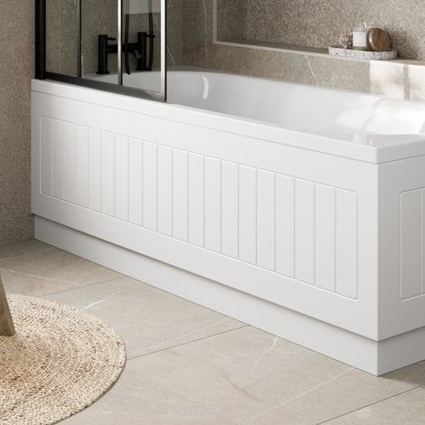 Aquari White Side Bath Panel Tongue & Groove - 1700mm