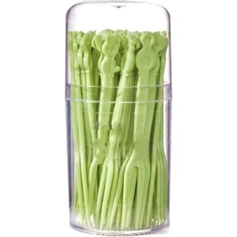 Fourchette Dessert - Noname - Mini Fourchette en Plastique - 50 pcs - Vert - Compatible lave-vaisselle (1/3)