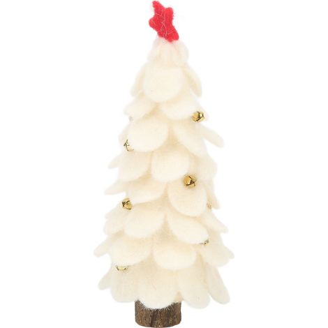 Décorations de Noël 2023 Feutre de Laine Ornement de Sapin Blanc Grande Taille Fête du Nouvel An Maison (1/5)