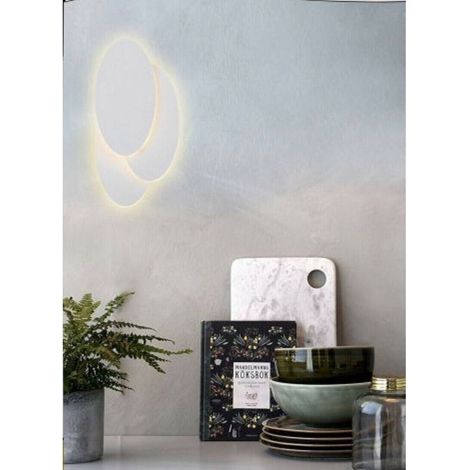 3 Oval Led Applique Comodino Abat Jour 12w Luce 6500k 3000k 4000k E33