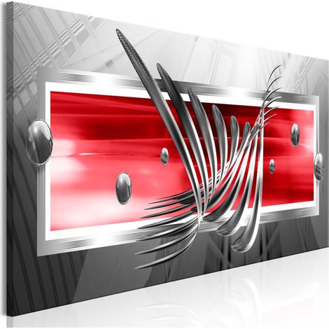 Quadro - Silver Wings (1 Part) Narrow Red - 150x50 (1/4)