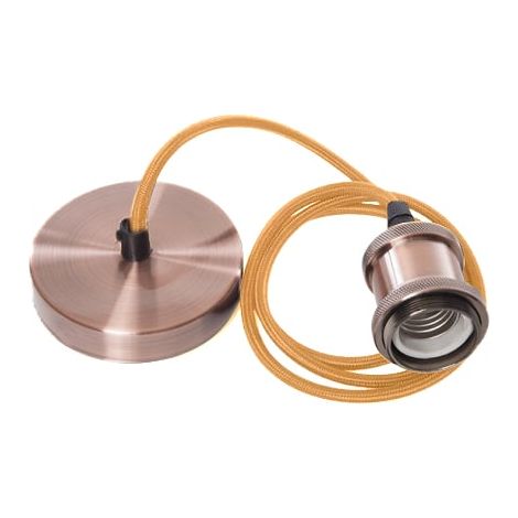 Belle douille/plafonnier en cuivre brossé - Ledme - LM8951 (1/5)