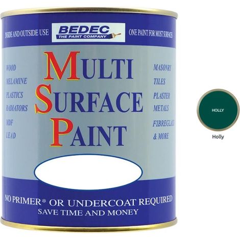 Bedec Multi Surface Paint - Satin - Holly - 750ml