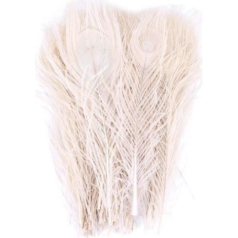 Plumes de Paon - Naturel - 10 à 12 Pouces - 50 Pièces - Décoration de Mariage - Plume de Décor (1/4)