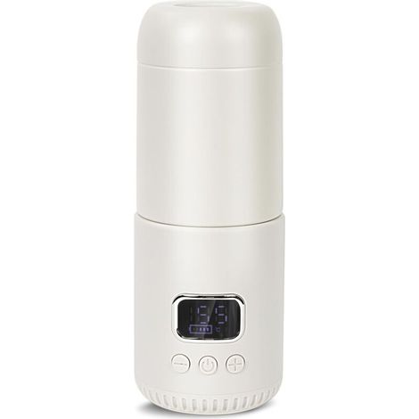 Chauffe Biberon Portable Nomade Sans Fil, Chauffe Biberon 400 ML, Tempérture Réglable 37°C a 55°C, Idéal pour les Voyages