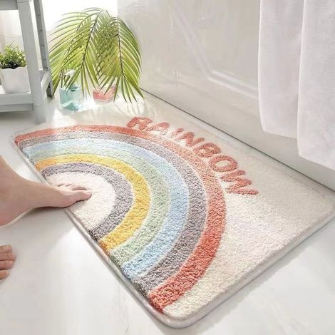 Tapis de sol à motifs, salle de bain, absorption d'eau, toilettes, seuil de porte, salle de bain, tapis d'entrée antidérapant, tapis de chambre (1/5)