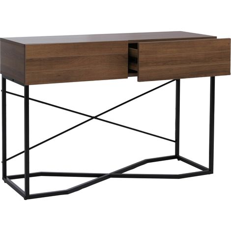 Console HWC-P47, table de téléphone, table d'appoint, table de rangement, tiroir, mélamine industrielle 81 x 120 x 40 cm