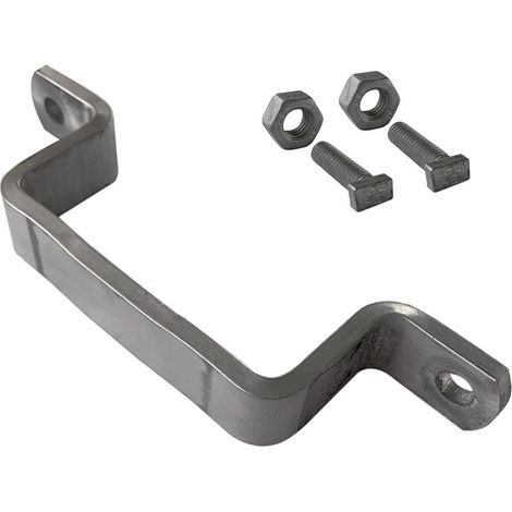 Signaletique.Biz France – Bride de fixation pour poteau en aluminium – Fixation panneaux 80 x 40 mm – Pour poteaux ronds et carrés – À l'unité (1/5)