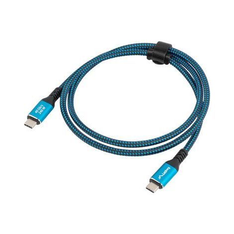 CABLE USB-C 4.0 LANBERG MACHO/MACHO 1M 240W 8K 60HZ NEGRO/AZUL