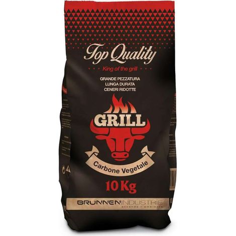 Grill Top Quality - Carbone Vegetale 10 kg - Alto Potere Calorifero