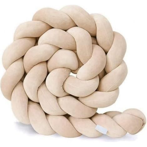 1 Tresse de Lit Bébé 3 Brins 2m Velours Cristal Coton PP Protection Berceau Décoration (1/3)