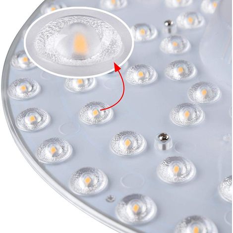 Disque LED pour remplacement néon plafonnier lumière 80 LED 40 W 3 600 lumens blanc naturel 4 000 K, diamètre 25 cm (1/5)