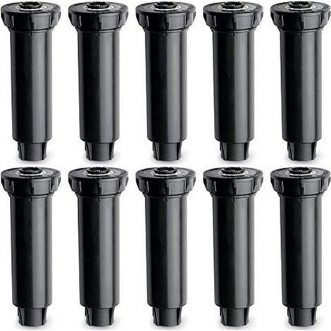 Arroseur Rétractable - 10 cm - Type 1804 - Pour Gazon et Jardin Paysager - Noir - Lot de 10 (1/5)