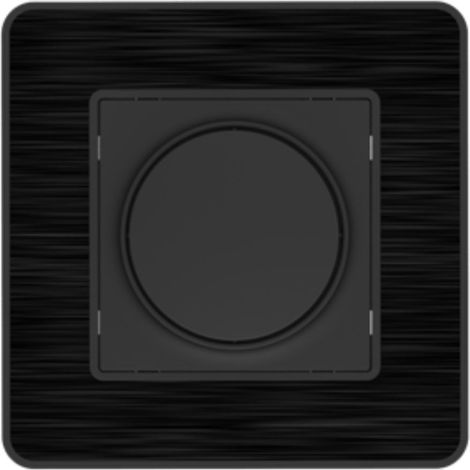 Zenitech – Variateur de lumière encastrable KOURO – Métal noir brossé – Installation à vis – Intensité 16A – Compatible avec appareillage KOURO (1/2)