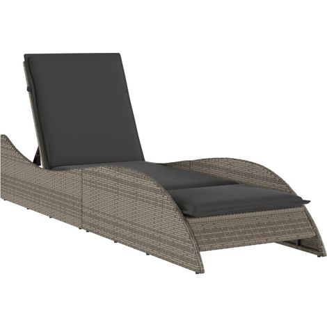 Maison Exclusive - Sonnenliege mit Auflage Grau 60x205x73 cm Poly