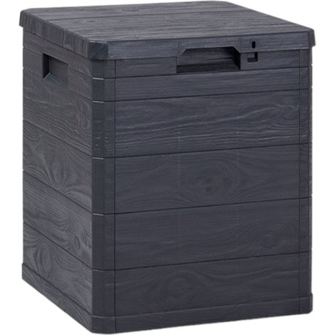 Baule contenitore multiuso da esterno antracite lucchettabile 90 Lt TOOMAX (1/4)
