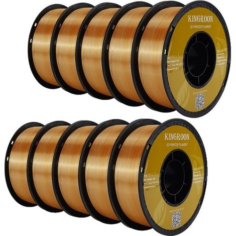 Filament d'imprimante 3D, diamètre 1,75 mm, tricolore pour variété, Or Argent Cuivre (1/2)
