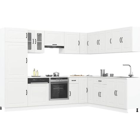 vidaXL Ensemble d'armoires de cuisine 14 pcs Kalmar bois d'ingénierie (1/5)