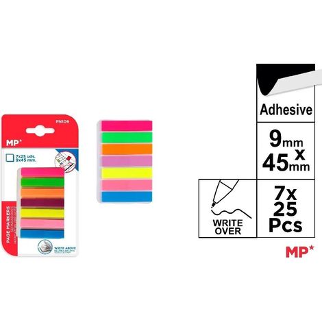 Linguette indice al fluoro 45x9 mm 7x25 pezzi