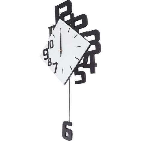 Rahmenlose Pendelwanduhr, dekorative Ziffern, einfache Montage, moderne Wanduhr mit geräuschlosem Uhrwerk fürs Büro (1/5)