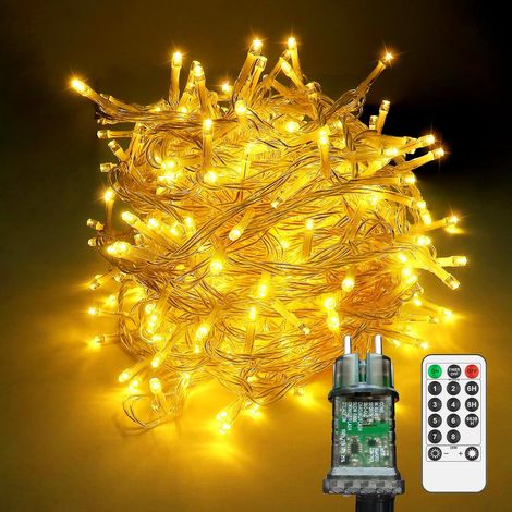 Guirlande Lumineuse LED 25M, Guirlande de Noël Extérieure et Intérieur avec Télécommande et Minuterie 8 Modes d'éclairage Étanche IP44 Décoration Festivals Mariages 200 LED (1/5)