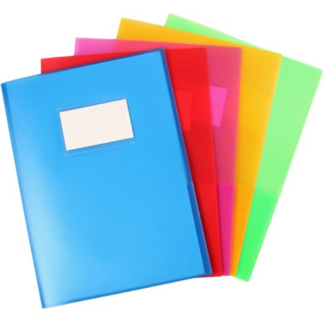 carpetas de archivo, fundas de plástico, ranura para tarjeta de visita, tamaño carta, oficina escolar (1/5)